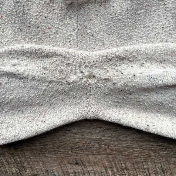 Sweater Set - joggers & v-neck sweater - speckled cream color - cotton blend - Picture 8 of 11